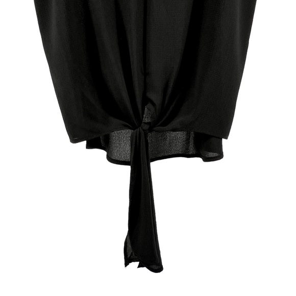 Umgee NWT Black Tie Front Tank Top Blouse Size Small Adjustable Spaghetti Straps - Picture 7 of 16